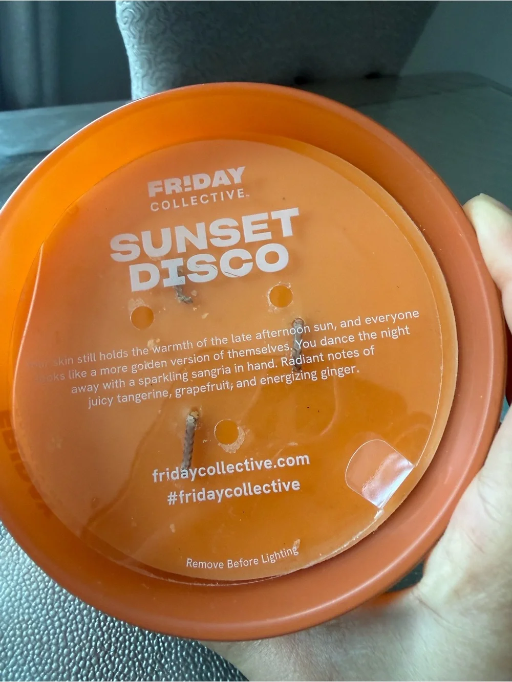 FRIDAY Collective Sunset Disco Scented Jar - Orange Ombre